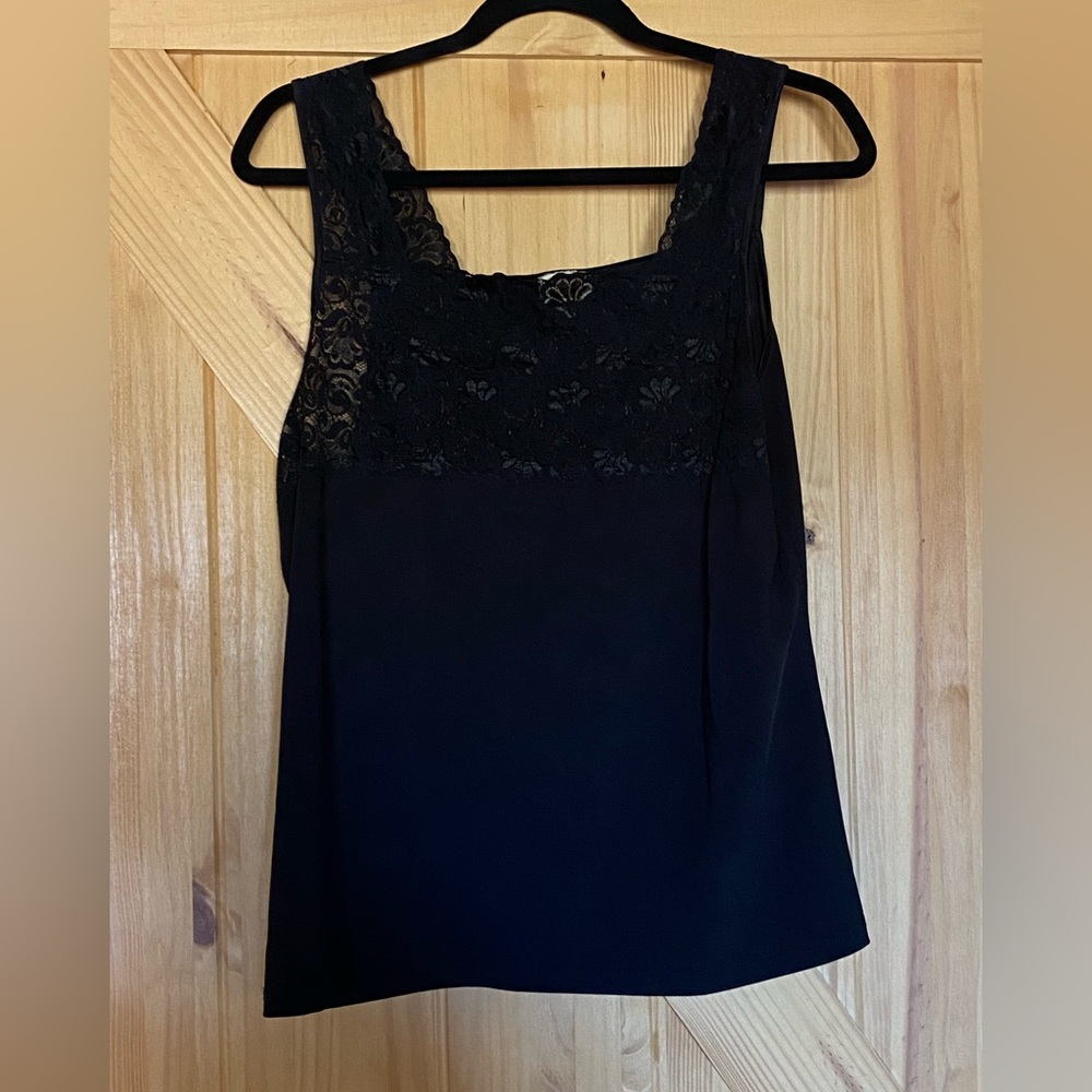 Cinema Etoile black camisole with lace, XL